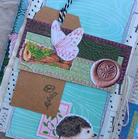 Boho Whimsical Forest Soft Cover Handmade Journal - Picture 10 of 14